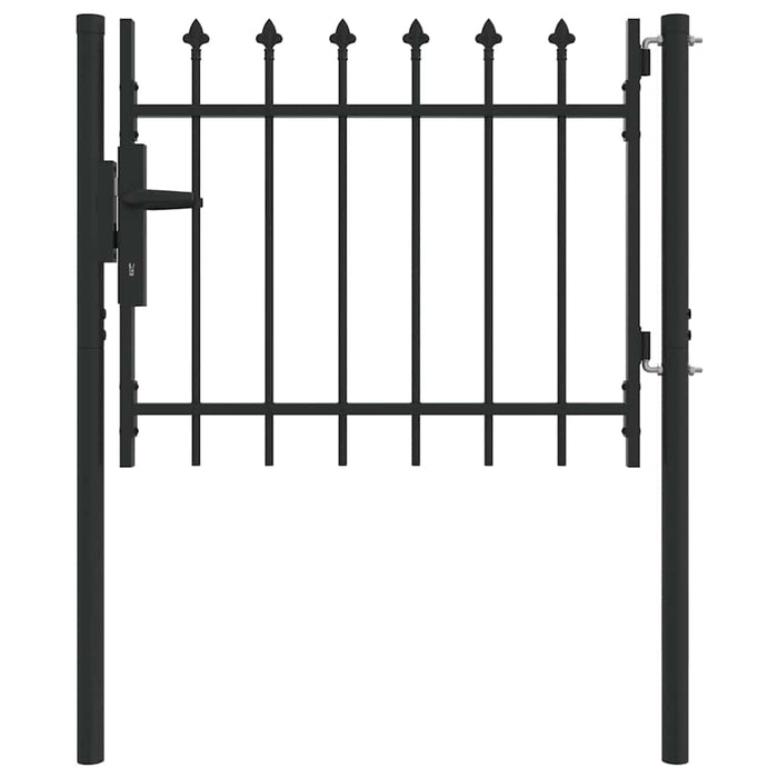 Poartă de gard Gri 103 x 250 cm Oțel vopsit electrostatic - WALTI WALTI