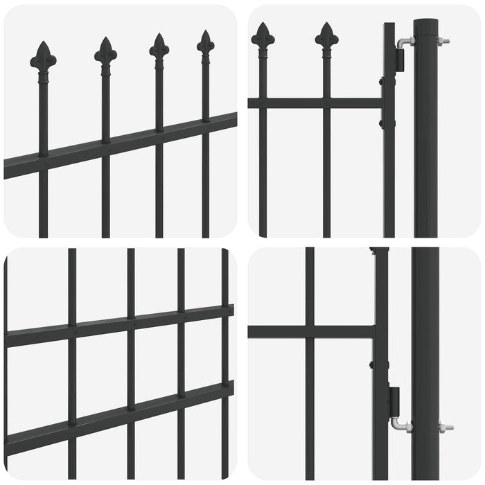 Poartă de gard BOXTEL 103 x 250 cm Oțel vopsit electrostatic WALTI