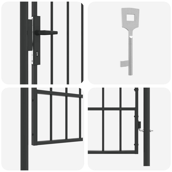 Poartă de gard BOXTEL 103 x 250 cm Oțel vopsit electrostatic WALTI