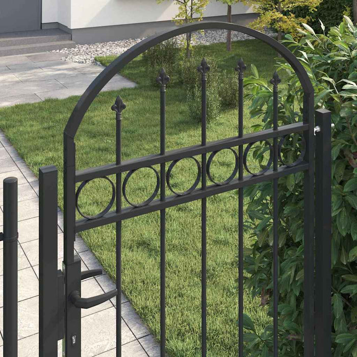 Stâlp de gard. cu blocare Gri 200 x 88 x 14 cm Oțel - WALTI WALTI