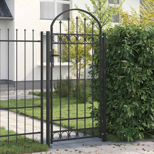 Stâlp de gard. cu blocare Gri 200 x 88 x 14 cm Oțel - WALTI WALTI