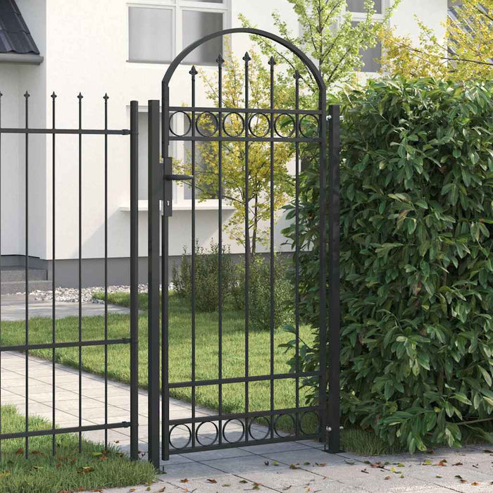 Stâlp de gard. cu blocare Gri 200 x 88 x 14 cm Oțel - WALTI WALTI