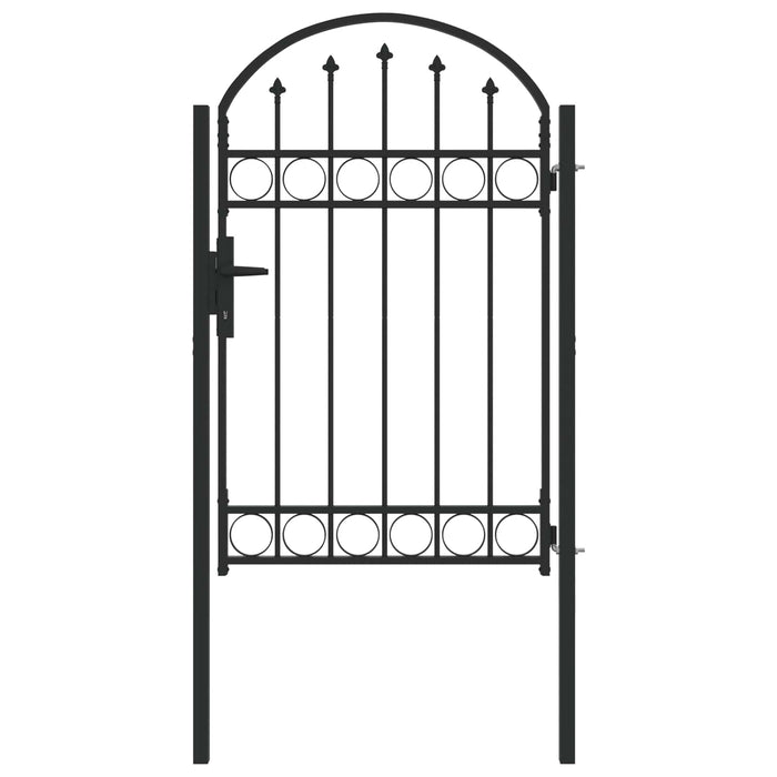 Poartă de gard Gri 100 x 150 cm Oțel vopsit electrostatic - WALTI WALTI