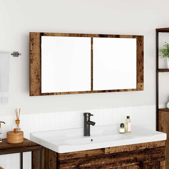 Cameră de Oglindă LED Lemn vechi 100 x 12 x 45 cm Lemn compozit - WALTI WALTI