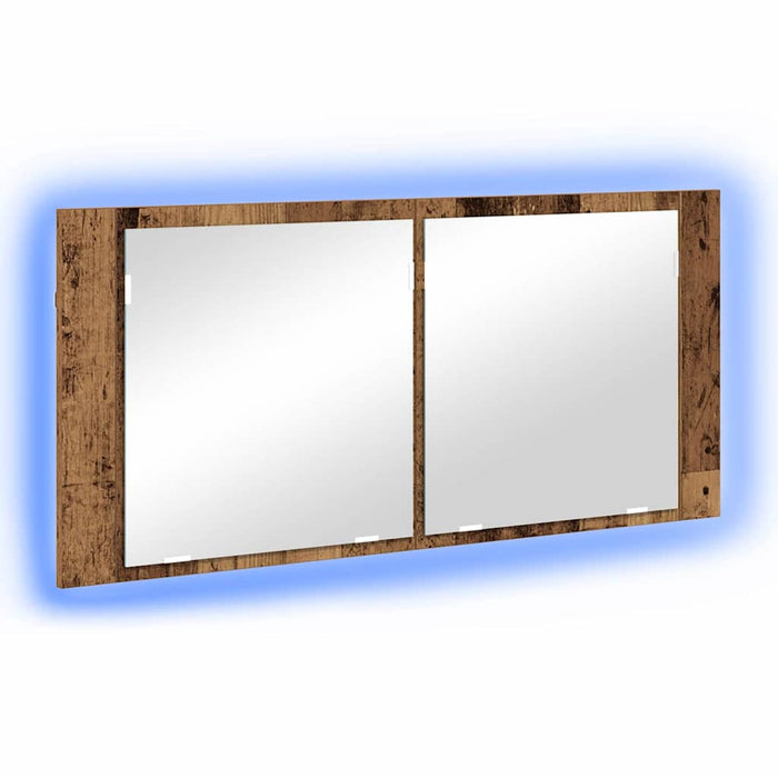Cameră de Oglindă LED Lemn vechi 100 x 12 x 45 cm Lemn compozit - WALTI WALTI