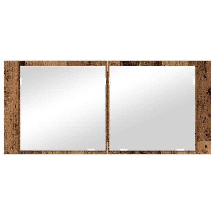 Cameră de Oglindă LED Lemn vechi 100 x 12 x 45 cm Lemn compozit - WALTI WALTI