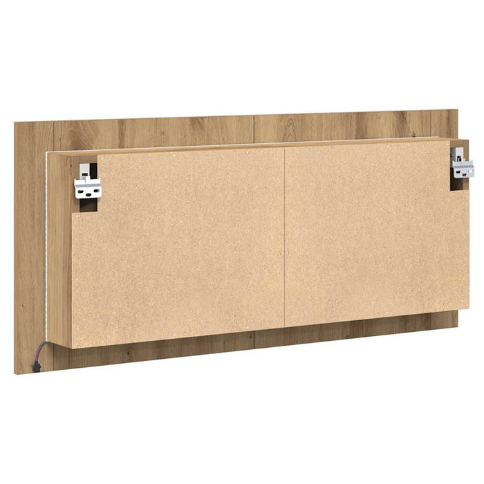 Cameră de Oglindă LED cu raft stejar artizanal 100 x 12 x 45 cm - WALTI WALTI
