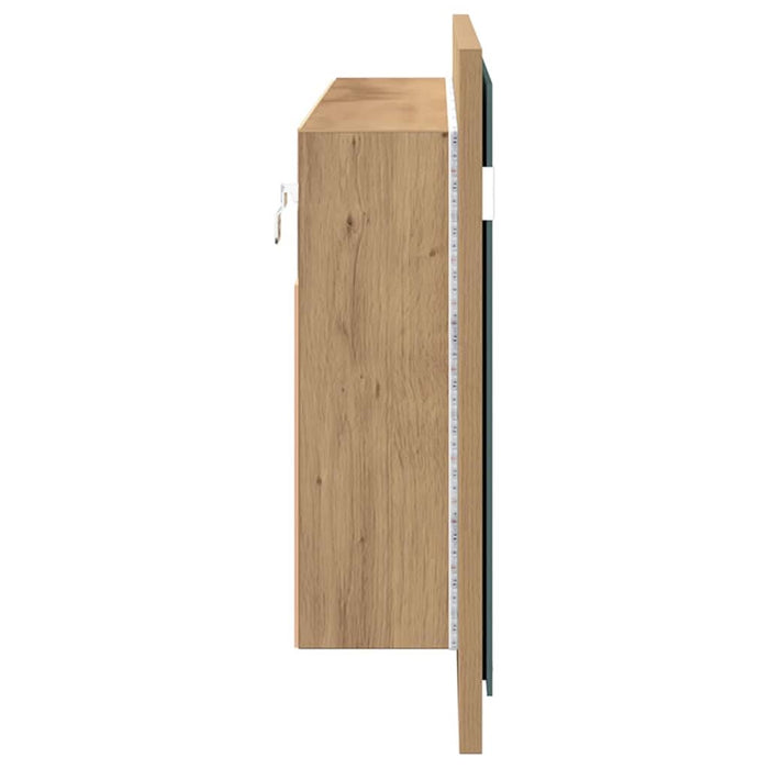 Cameră de Oglindă LED cu raft stejar artizanal 100 x 12 x 45 cm - WALTI WALTI