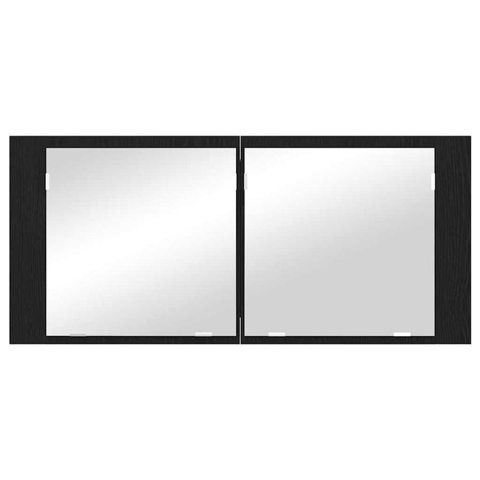 Cameră de Oglindă LED cu raft Stejar negru 100 x 12 x 45 cm - WALTI WALTI