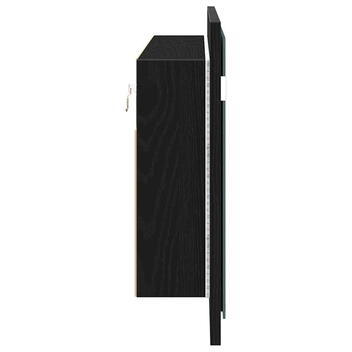 Cameră de Oglindă LED cu raft Stejar negru 100 x 12 x 45 cm - WALTI WALTI