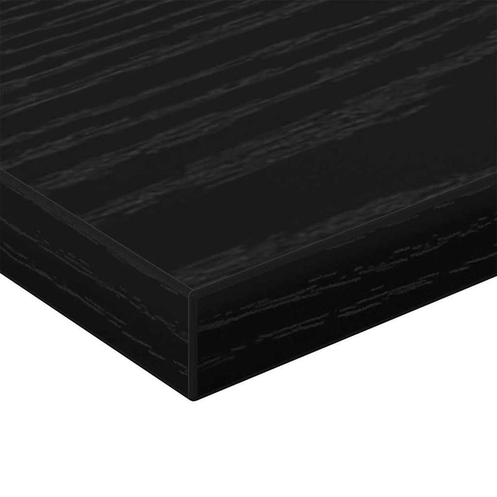 Raft pentru cărți 4 pcs Negru 40 x 10 x 1.5 cm Lemn compozit - WALTI WALTI