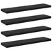 Raft pentru cărți 4 pcs Negru 40 x 10 x 1.5 cm Lemn compozit - WALTI WALTI