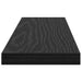 Raft pentru cărți 4 pcs Negru 40 x 10 x 1.5 cm Lemn compozit - WALTI WALTI