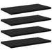 Raft pentru cărți 4 pcs Negru 40 x 20 x 1.5 cm Lemn compozit - WALTI WALTI