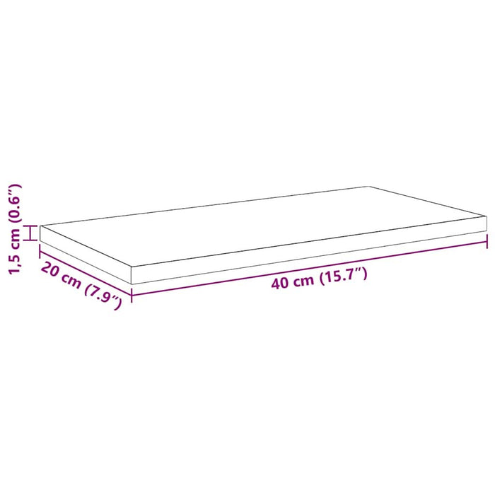 Raft pentru cărți 4 pcs Negru 40 x 20 x 1.5 cm Lemn compozit - WALTI WALTI