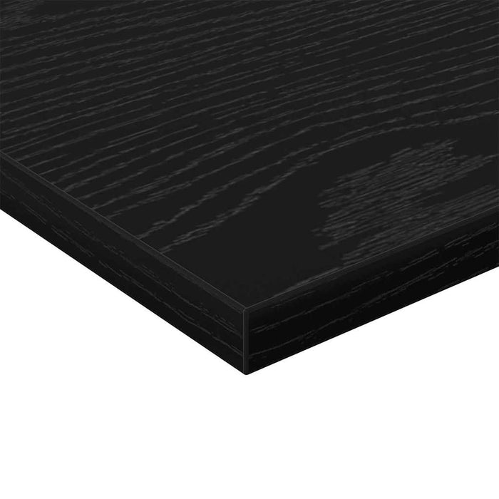 Raft pentru cărți 4 pcs Negru 40 x 30 x 1.5 cm Lemn compozit - WALTI WALTI