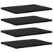 Raft pentru cărți 4 pcs Negru 40 x 30 x 1.5 cm Lemn compozit - WALTI WALTI