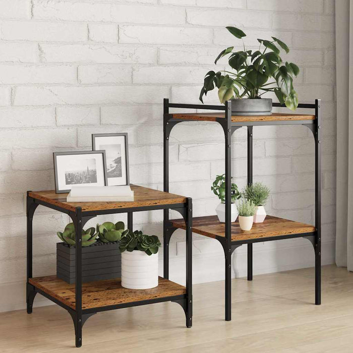 Raft pentru cărți 4 pcs Maro 40 x 40 x 1.5 cm Lemn compozit - WALTI WALTI