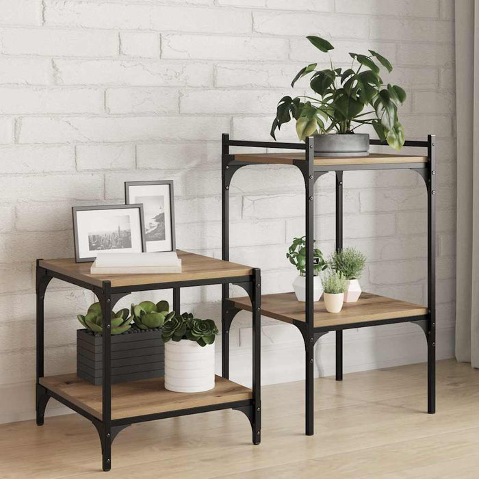 Raft pentru cărți 4 pcs Maro 40 x 40 x 1.5 cm Lemn compozit - WALTI WALTI