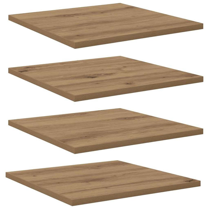 Raft pentru cărți 4 pcs Maro 40 x 40 x 1.5 cm Lemn compozit - WALTI WALTI