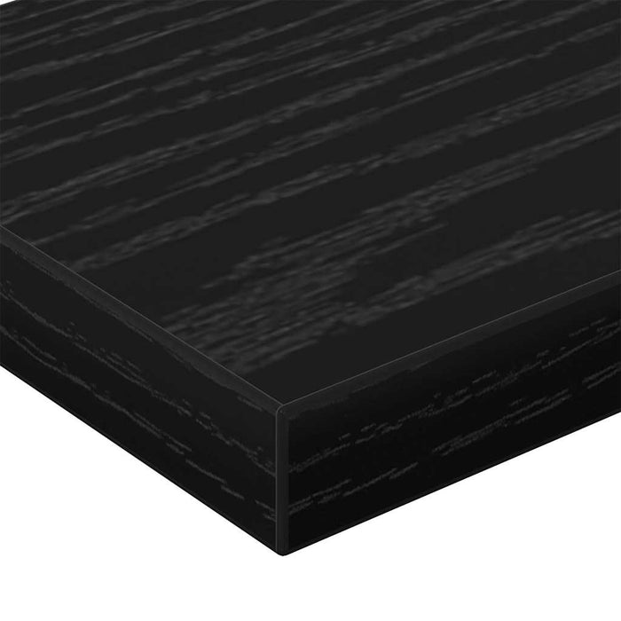 Raft pentru cărți 4 pcs Negru 60 x 10 x 1.5 cm Lemn compozit - WALTI WALTI
