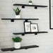 Raft pentru cărți 4 pcs Negru 60 x 10 x 1.5 cm Lemn compozit - WALTI WALTI