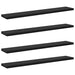 Raft pentru cărți 4 pcs Negru 60 x 10 x 1.5 cm Lemn compozit - WALTI WALTI