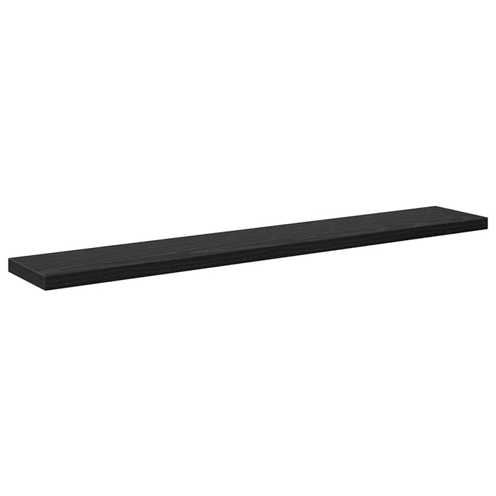 Raft pentru cărți 4 pcs Negru 60 x 10 x 1.5 cm Lemn compozit - WALTI WALTI