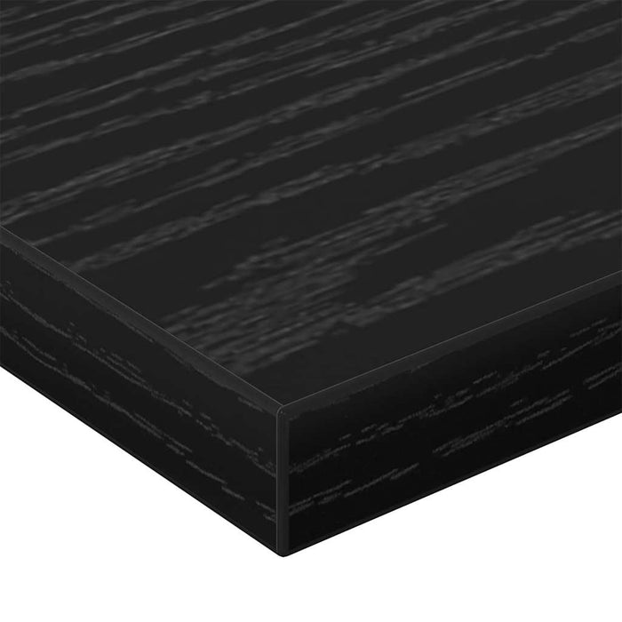 Raft pentru cărți 4 pcs Negru 60 x 20 x 1.5 cm Lemn compozit - WALTI WALTI