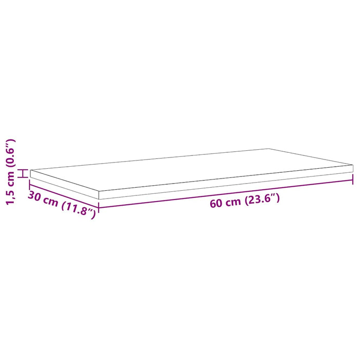Raft pentru cărți 4 pcs Negru 60 x 30 x 1.5 cm Lemn compozit - WALTI WALTI