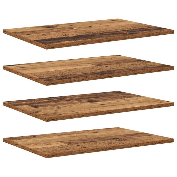 Raft pentru cărți 4 pcs Maro 60 x 40 x 1.5 cm Lemn compozit - WALTI WALTI