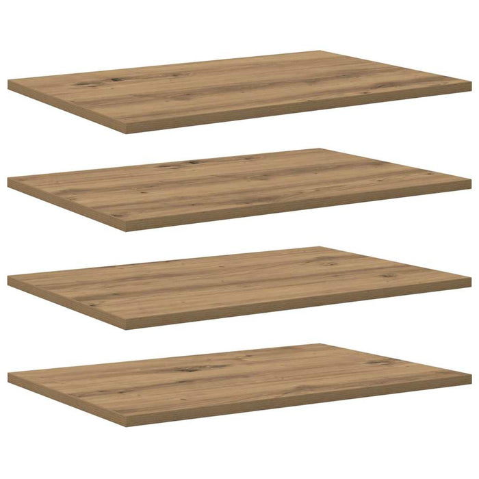 Raft pentru cărți 4 pcs Maro 60 x 40 x 1.5 cm Lemn compozit - WALTI WALTI