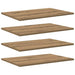 Raft pentru cărți 4 pcs Maro 60 x 40 x 1.5 cm Lemn compozit - WALTI WALTI