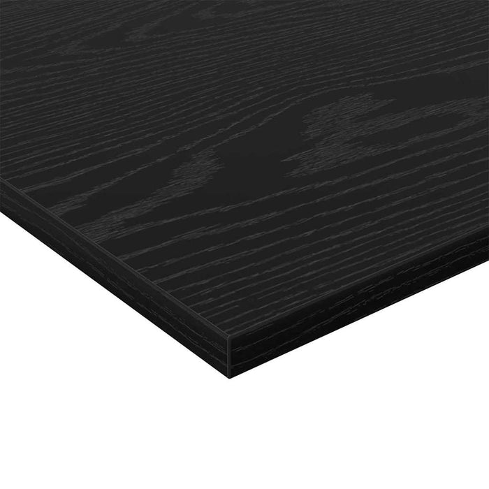 Raft pentru cărți 4 pcs Negru 60 x 40 x 1.5 cm Lemn compozit - WALTI WALTI