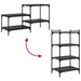 Raft pentru cărți 4 pcs Negru 60 x 40 x 1.5 cm Lemn compozit - WALTI WALTI