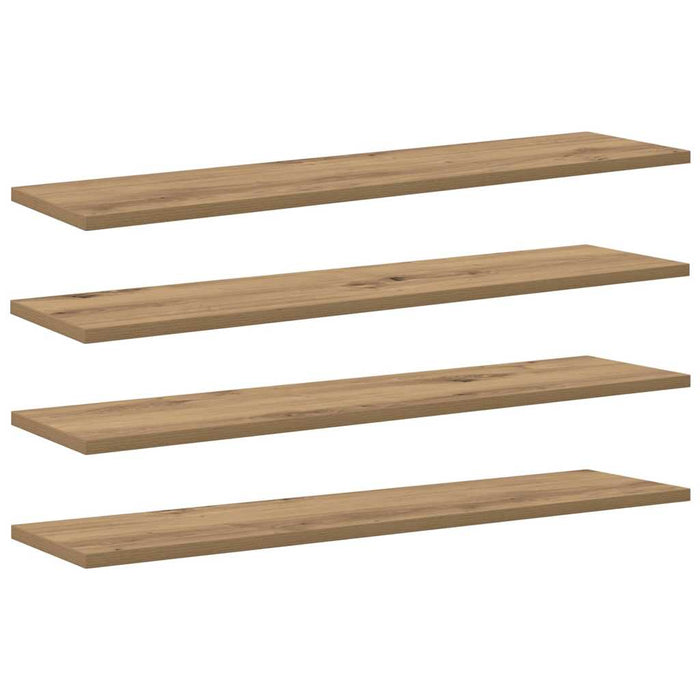 Raft pentru cărți 4 pcs Maro 80 x 20 x 1.5 cm Lemn compozit - WALTI WALTI