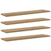 Raft pentru cărți 4 pcs Maro 80 x 20 x 1.5 cm Lemn compozit - WALTI WALTI