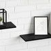 Raft pentru cărți 4 pcs Negru 80 x 20 x 1,5 cm Lemn compozit - WALTI WALTI