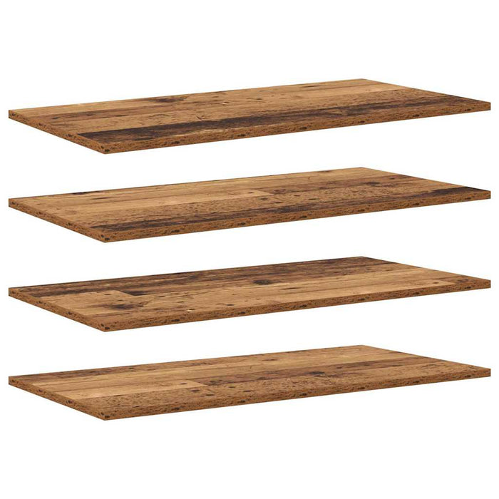 Raft pentru cărți 4 pcs Maro 80 x 40 x 1.5 cm Lemn compozit - WALTI WALTI