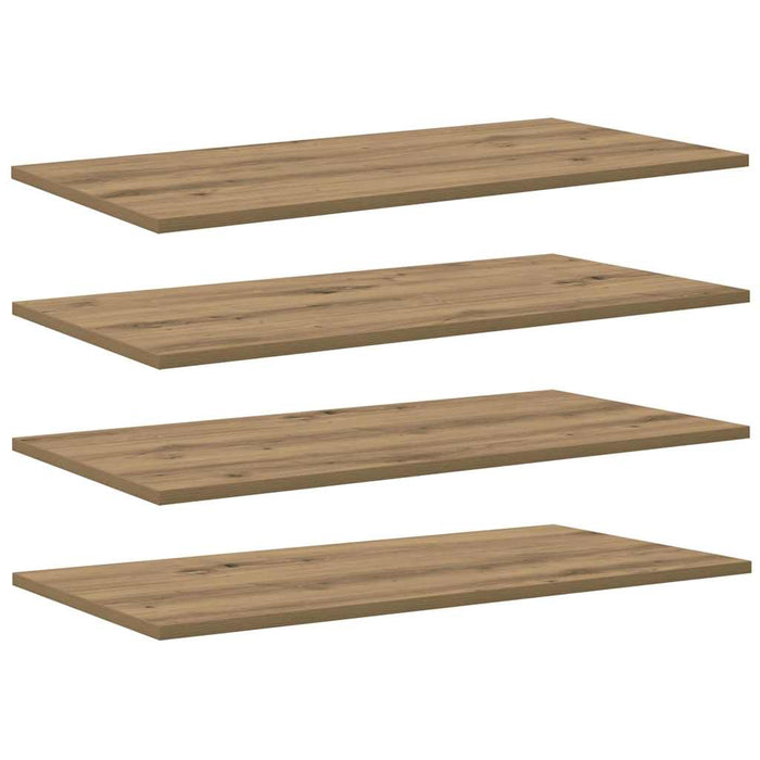 Raft pentru cărți 4 pcs Maro 80 x 40 x 1.5 cm Lemn compozit - WALTI WALTI
