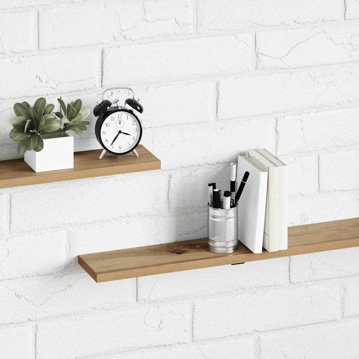 Raft pentru cărți 4 pcs Maro 100 x 10 x 1.5 cm Lemn compozit - WALTI WALTI