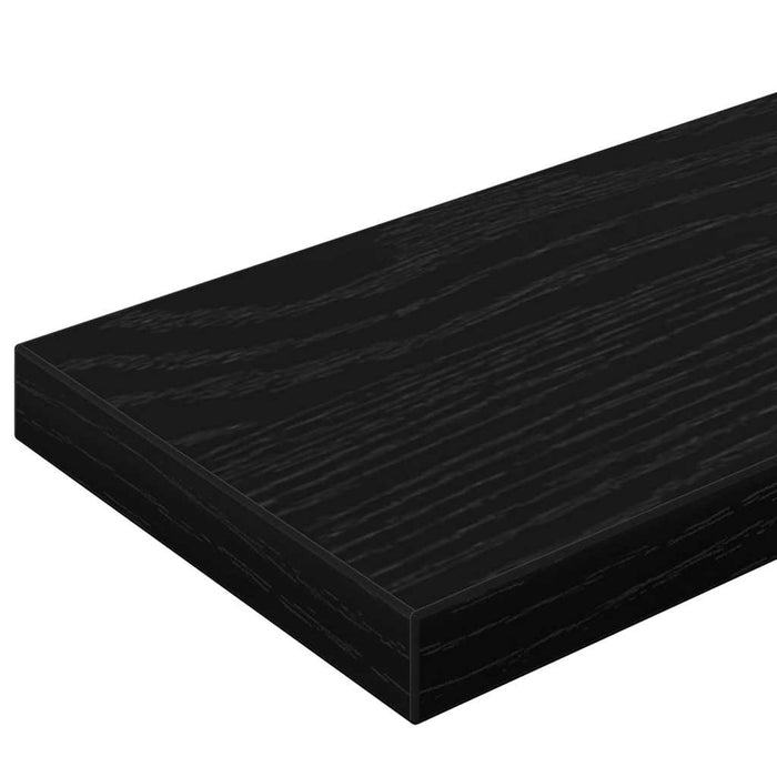 Raft pentru cărți 4 pcs Negru 100 x 10 x 1,5 cm Lemn compozit - WALTI WALTI