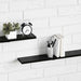 Raft pentru cărți 4 pcs Negru 100 x 10 x 1,5 cm Lemn compozit - WALTI WALTI