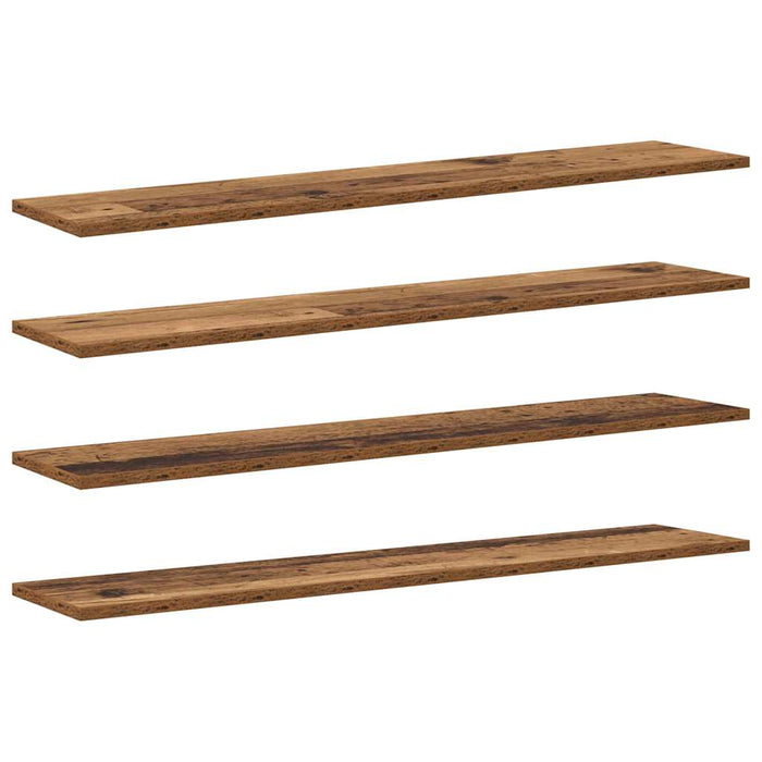 Raft pentru cărți 4 pcs Maro 100 x 20 x 1,5 cm Lemn compozit - WALTI WALTI