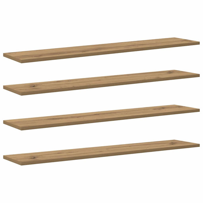 Raft pentru cărți 4 pcs Maro 100 x 20 x 1,5 cm Lemn compozit - WALTI WALTI