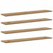 Raft pentru cărți 4 pcs Maro 100 x 20 x 1,5 cm Lemn compozit - WALTI WALTI