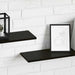 Raft pentru cărți 4 pcs Negru 100 x 20 x 1,5 cm Lemn compozit - WALTI WALTI