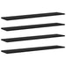 Raft pentru cărți 4 pcs Negru 100 x 20 x 1,5 cm Lemn compozit - WALTI WALTI