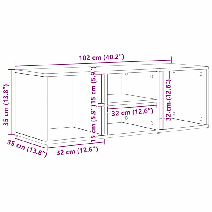 Bancă pentru pantofi cu raft Stejar Negru 102 x 35 x 35 cm - WALTI WALTI