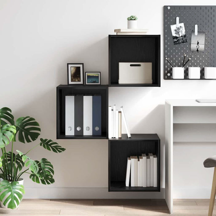 Dulap de perete Stejar negru 37 x 37 x 37 cm Lemn compozit - WALTI WALTI